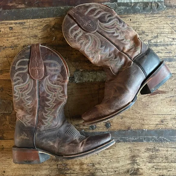 Dan Post Brown Leather Cowboy Boots