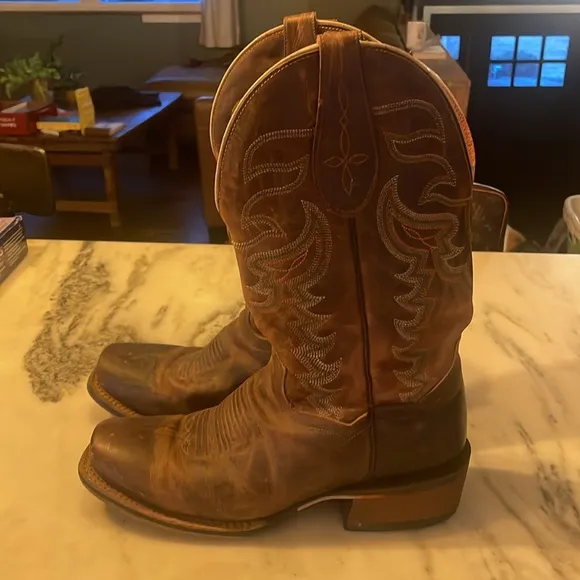 Dan Post Brown Leather Cowboy Boots