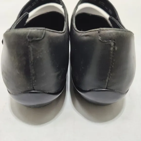 Dansko Mary Jane Button Strap Black Leather Womens Shoes Size 9.5-10 EU 40