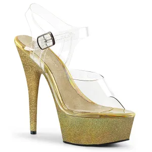 DELIGHT-608HG  Clear/Gold Holographic Glitters