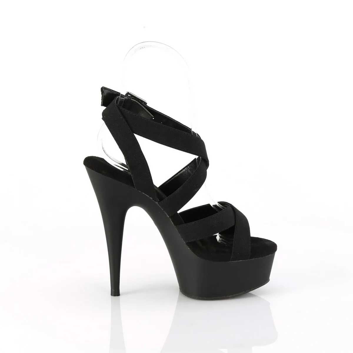 DELIGHT-638  Black Elastic Band/Black Matte
