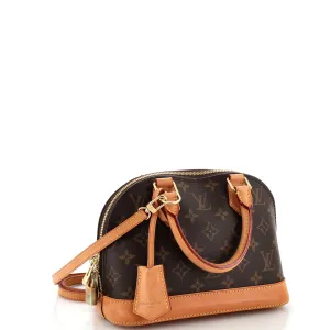 Designer Alma Handbag Monogram Canvas BB