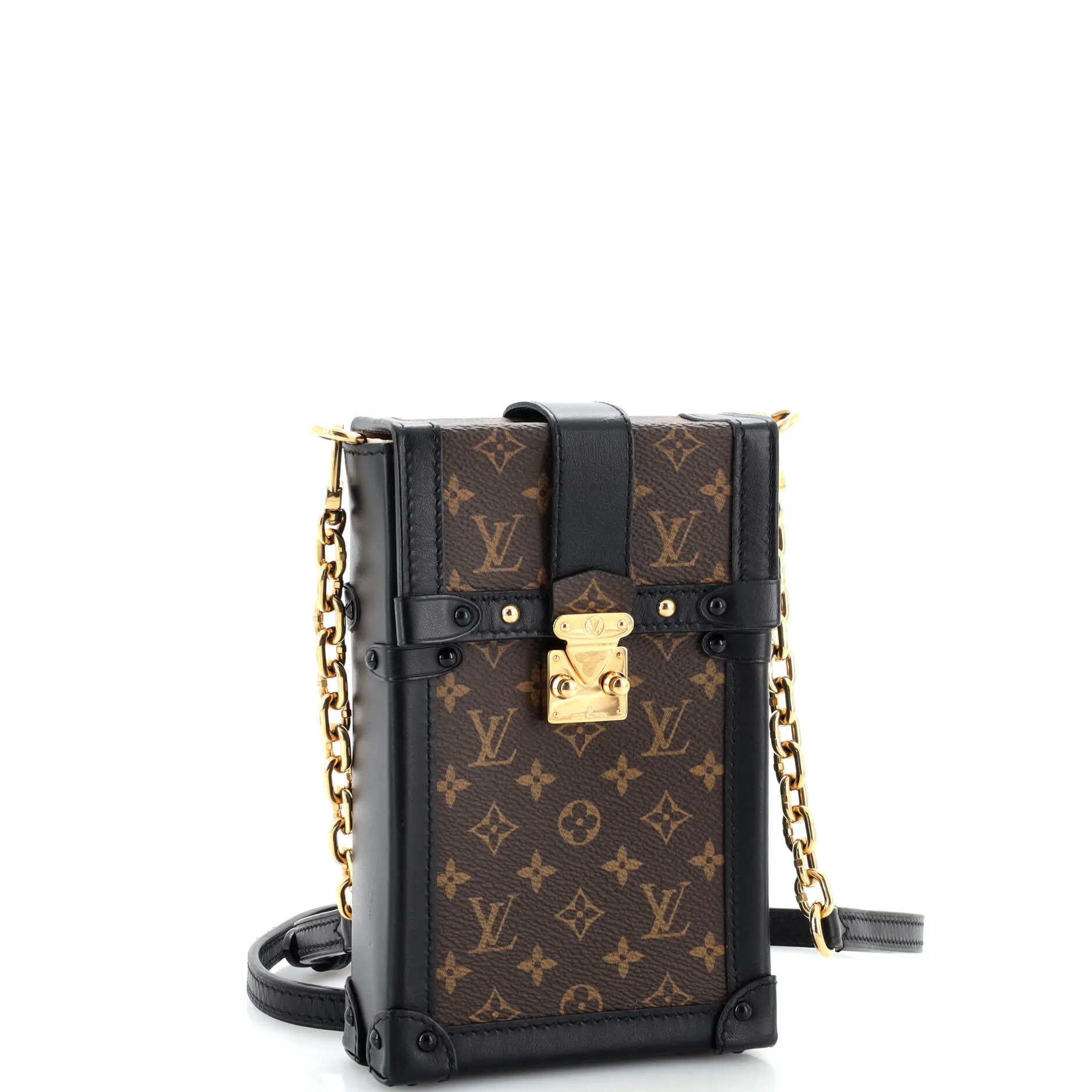 Designer Vertical Trunk Pochette Monogram Canvas