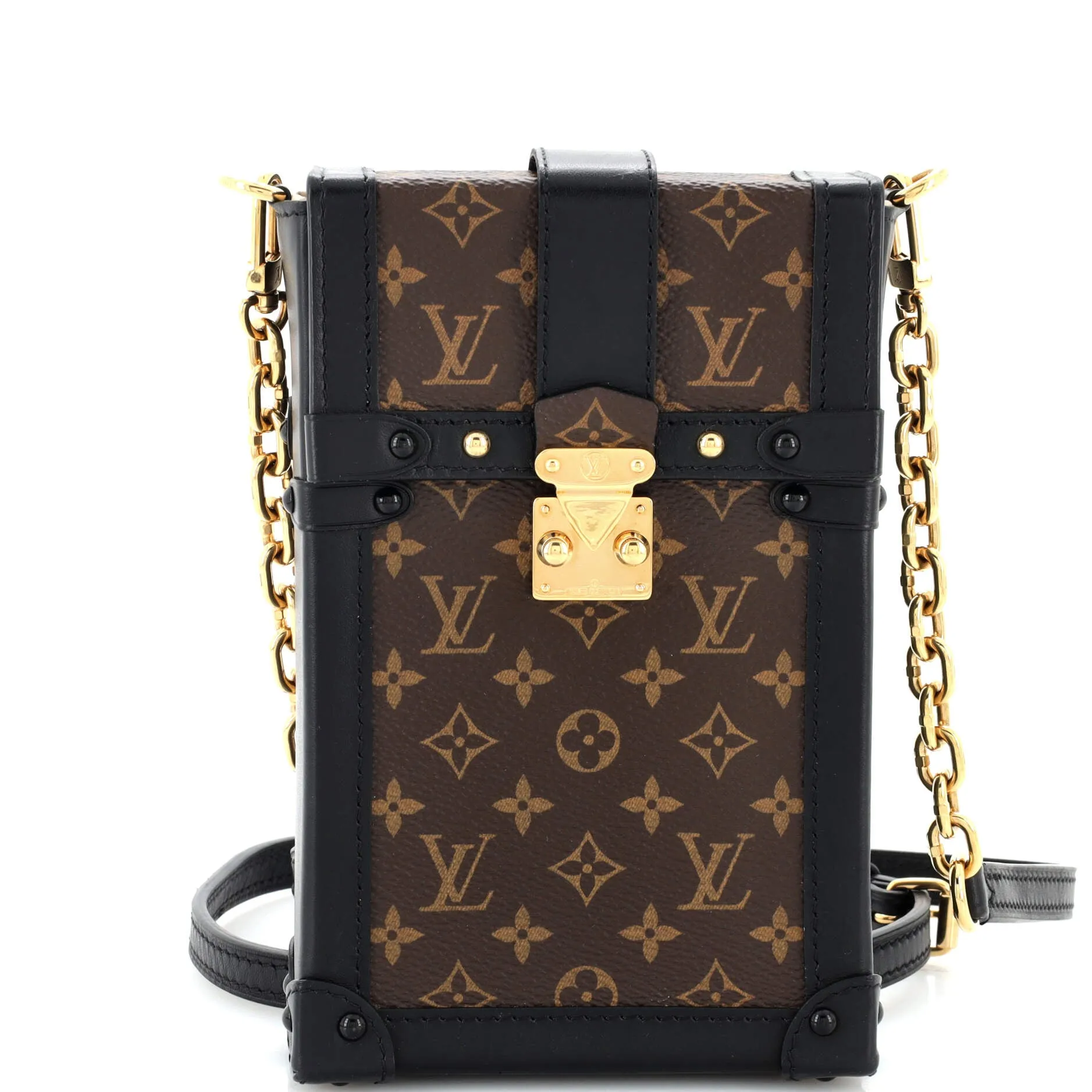Designer Vertical Trunk Pochette Monogram Canvas