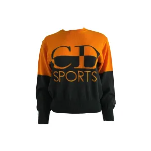 Dior Sport Orange Colorblock Logo Sweatshirt