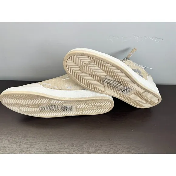 Dolce Vita Womens Miya Sz 7.5 Multi Suede Glitter Lace Up Sneakers