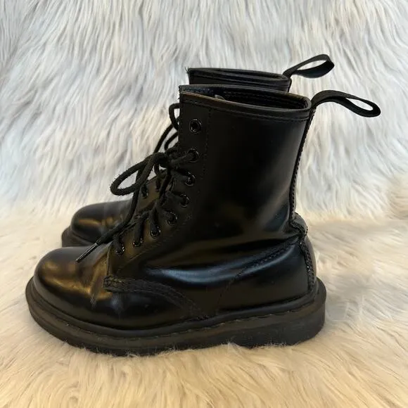 Dr Martens 1460 Smooth Leather Mono Lace-Up Boots Ankle Boots Doc Martens, Black