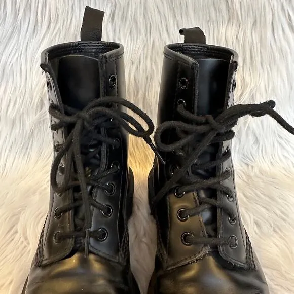 Dr Martens 1460 Smooth Leather Mono Lace-Up Boots Ankle Boots Doc Martens, Black