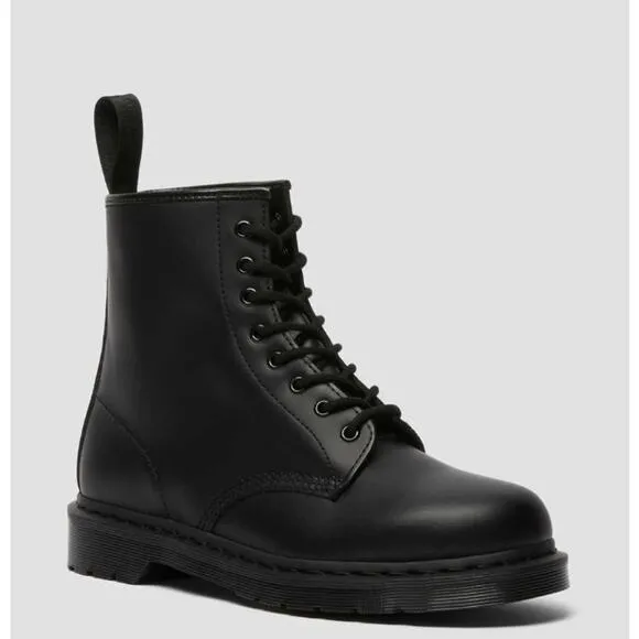 Dr Martens 1460 Smooth Leather Mono Lace-Up Boots Ankle Boots Doc Martens, Black