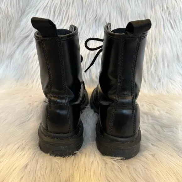 Dr Martens 1460 Smooth Leather Mono Lace-Up Boots Ankle Boots Doc Martens, Black