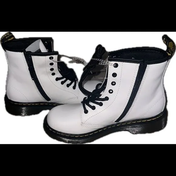 Dr. Martens Leather Ankle boots white Kids