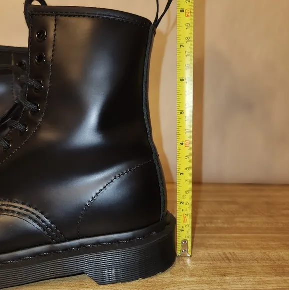 Dr.  Martens The Original 1460 Mono Smooth Leather Lace Up Black Boots, …
