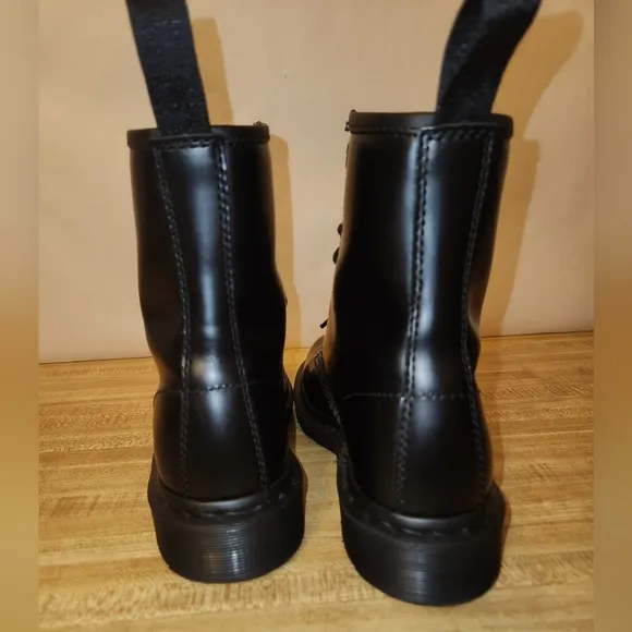 Dr.  Martens The Original 1460 Mono Smooth Leather Lace Up Black Boots, …