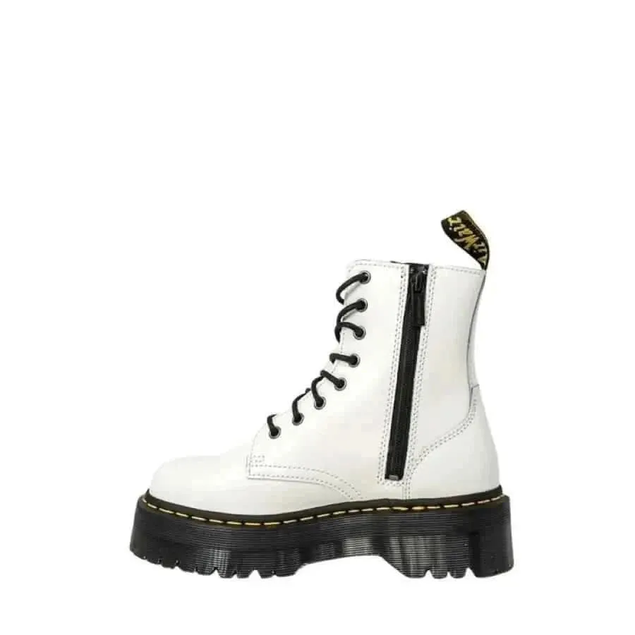 Dr. Martens Women's White Ankle Boots in Faux Leather