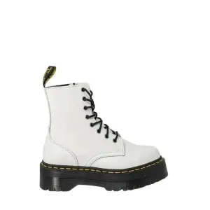 Dr. Martens Women's White Ankle Boots in Faux Leather