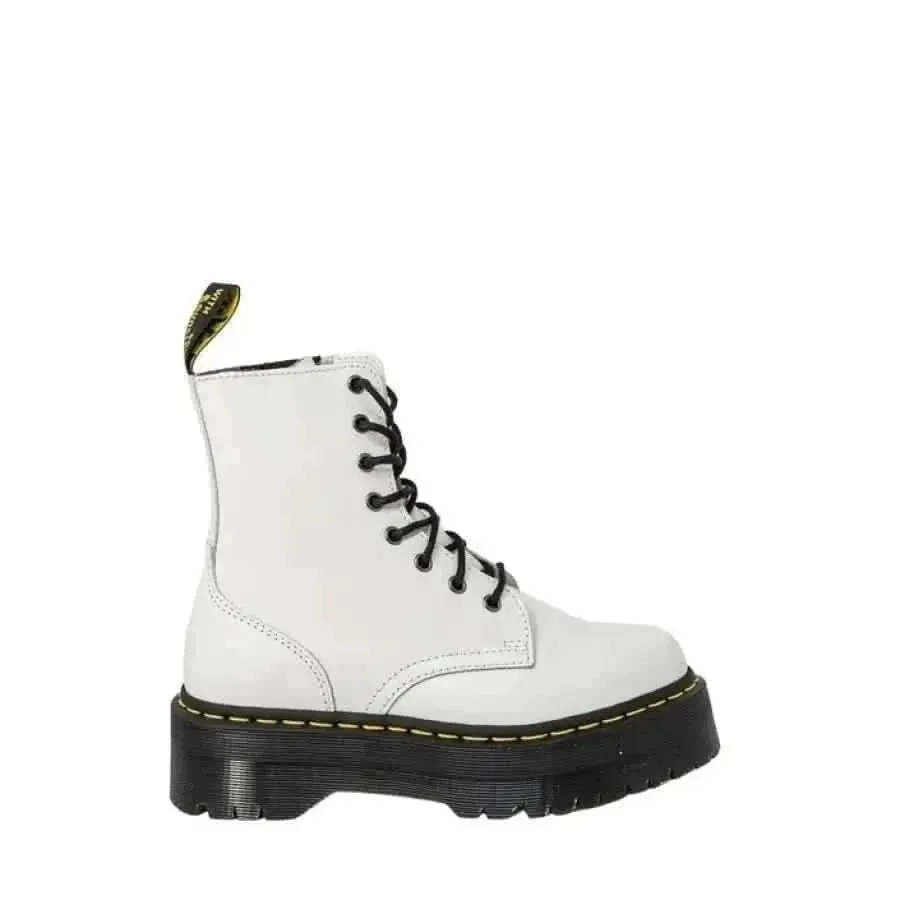 Dr. Martens Women's White Ankle Boots in Faux Leather