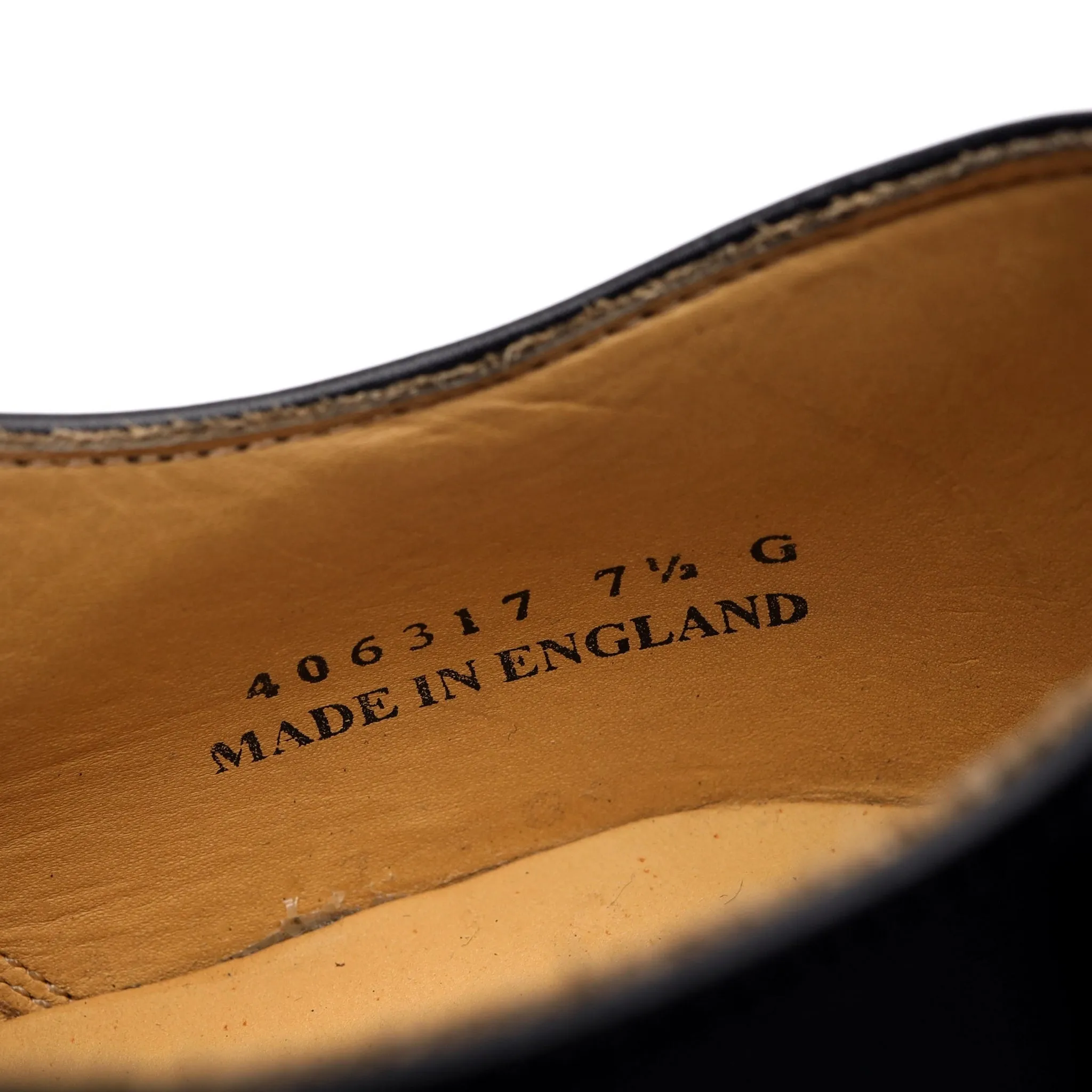 'Duxford' Black Leather Oxford UK 7.5 G