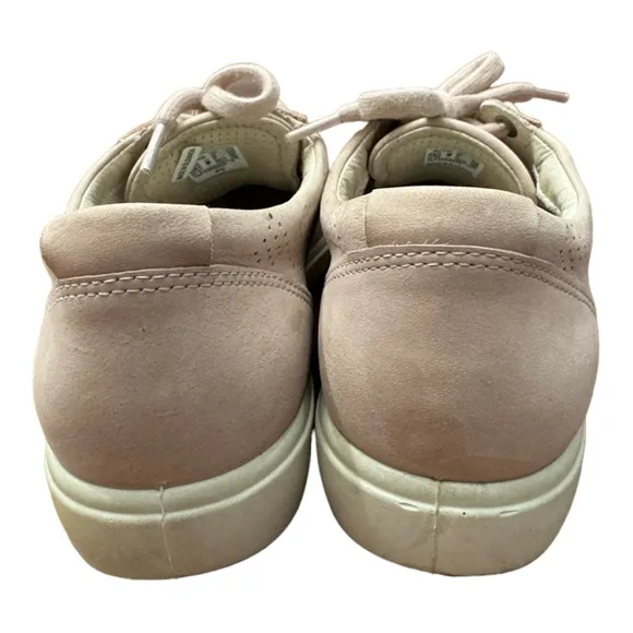 Ecco Dusty Rose Leather Lace Up Sneaker Cap Toe Low Top Casual Women’s Size 40