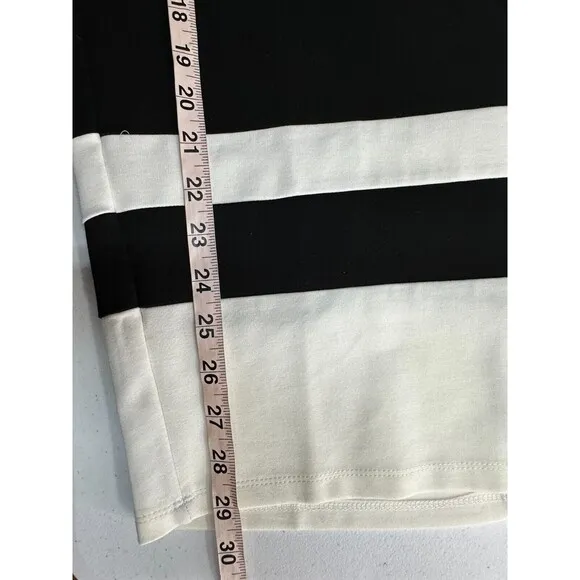 Eloquii Column Colorblock Skirt Plus Size 18 Black White Pencil Ponte Knit NWT