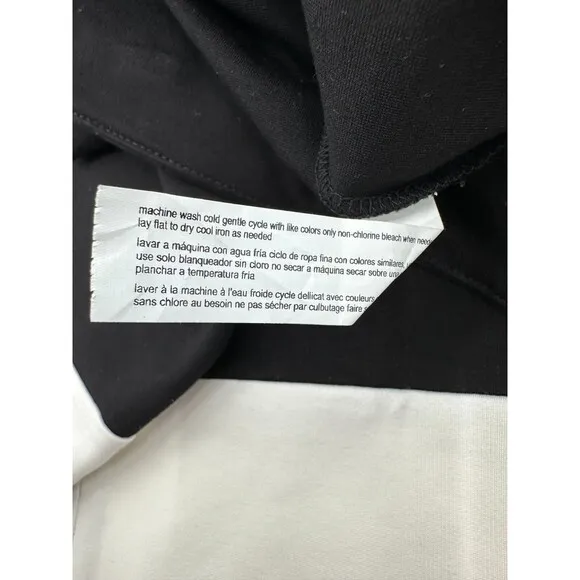 Eloquii Column Colorblock Skirt Plus Size 18 Black White Pencil Ponte Knit NWT
