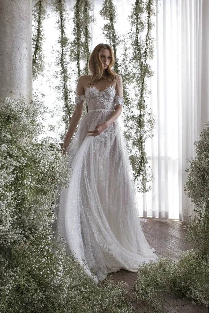 Embroidered Lace Tulle Dress GISELLE