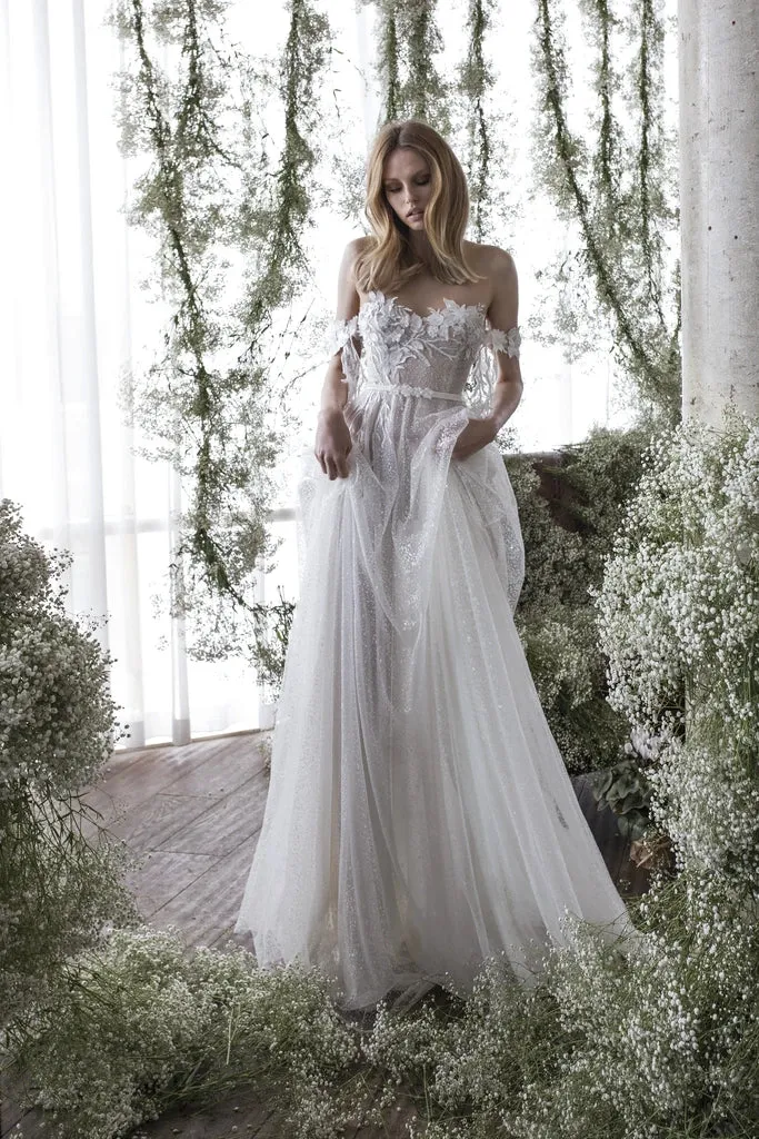 Embroidered Lace Tulle Dress GISELLE