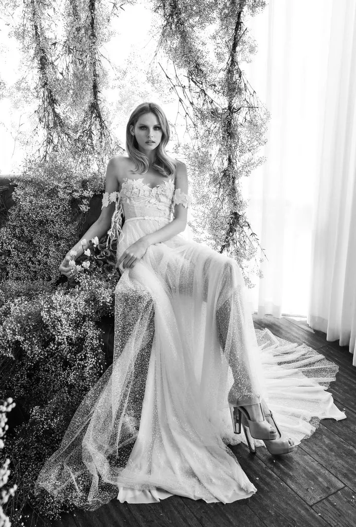 Embroidered Lace Tulle Dress GISELLE