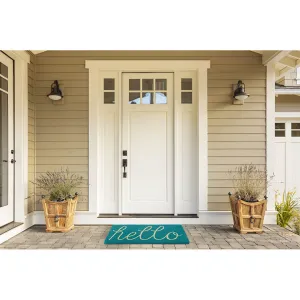 Epes 30 in. x 18 in. Non-Slip Outdoor Door Mat Winston Porter Color: Aqua