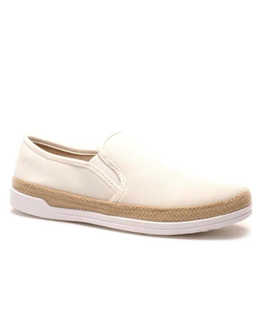 Espadrilles blanches style basket