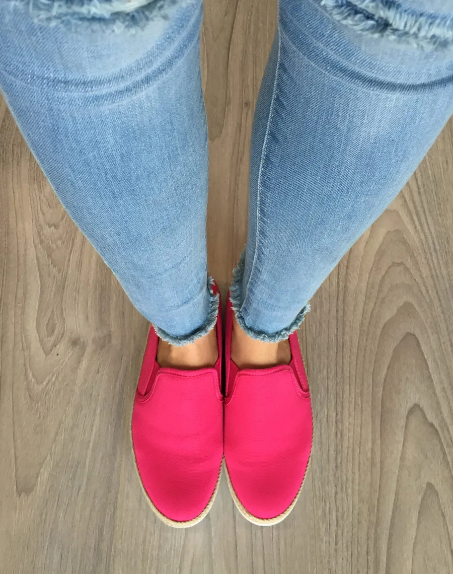 Espadrilles fuchsia style baskets