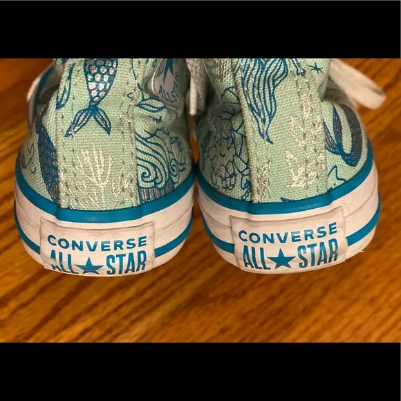 EUC Converse All Star Mermaid High Top, Greenish