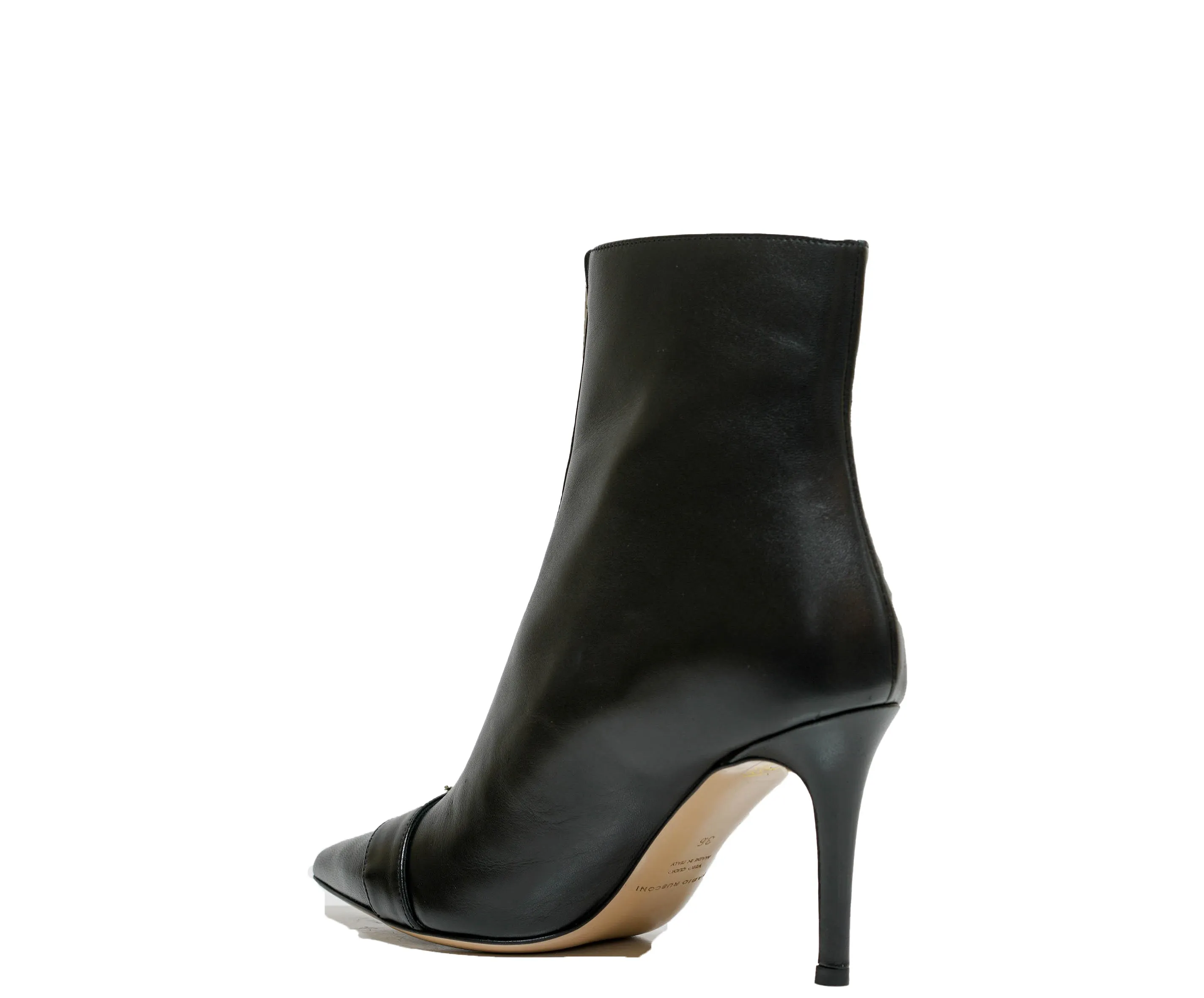 Fabio Rusconi Women’s Leather Black Zip Boots Novara 30% OFF