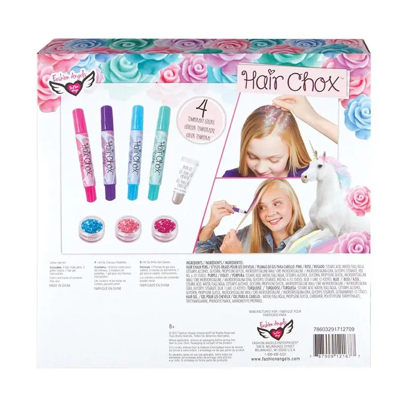 Fashion Angels Unicorn Magic Hair Chox Glitter Hair Kit