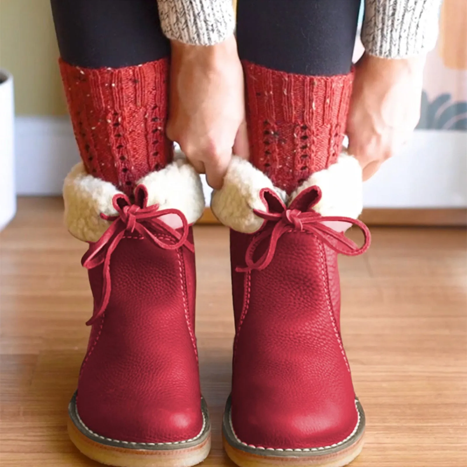 Fashion Booties Womens Warm