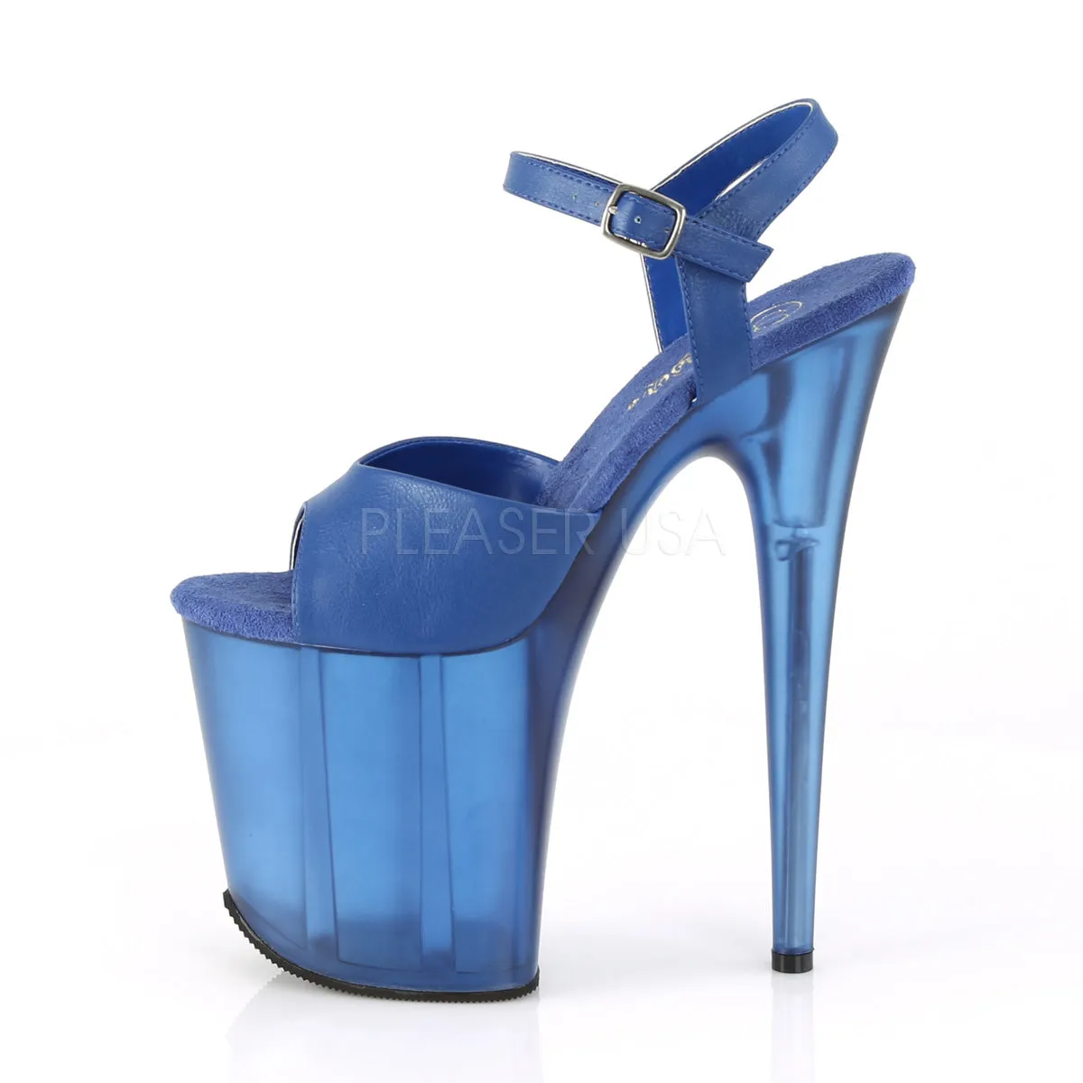 FLAMINGO-809T  Blue Faux Leather/Frosted Blue