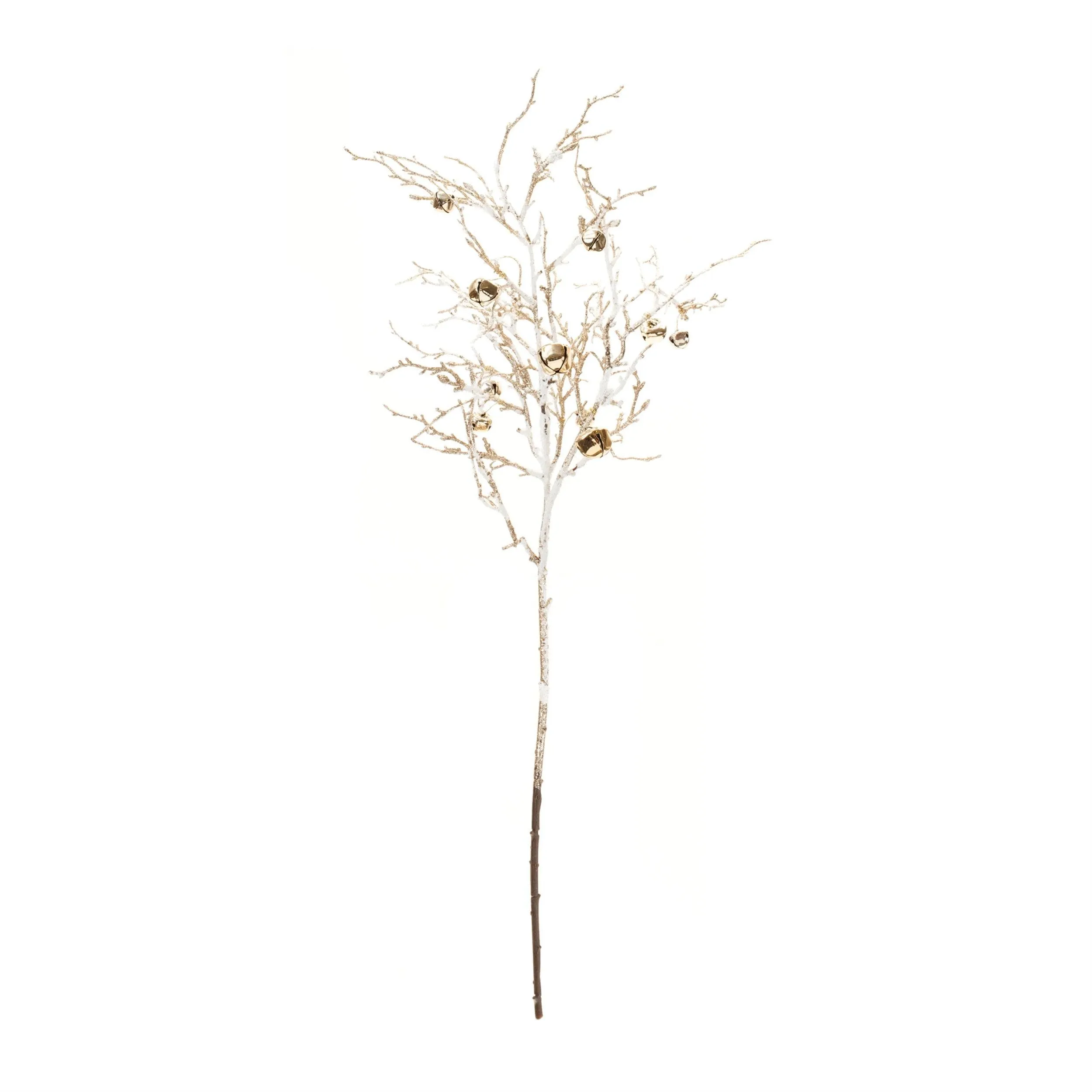 Flocked Sleigh Bell Twig Branch (Set of 2)
