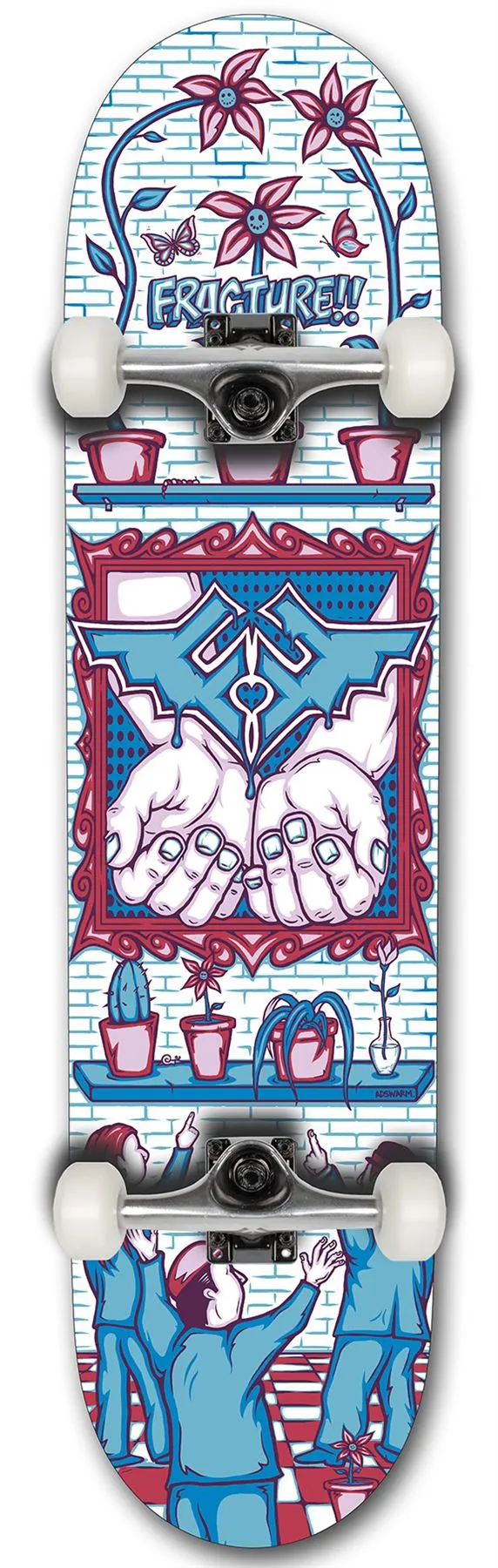 Fracture x Adswarm Mini Junior Complete Skateboard - 7.25"