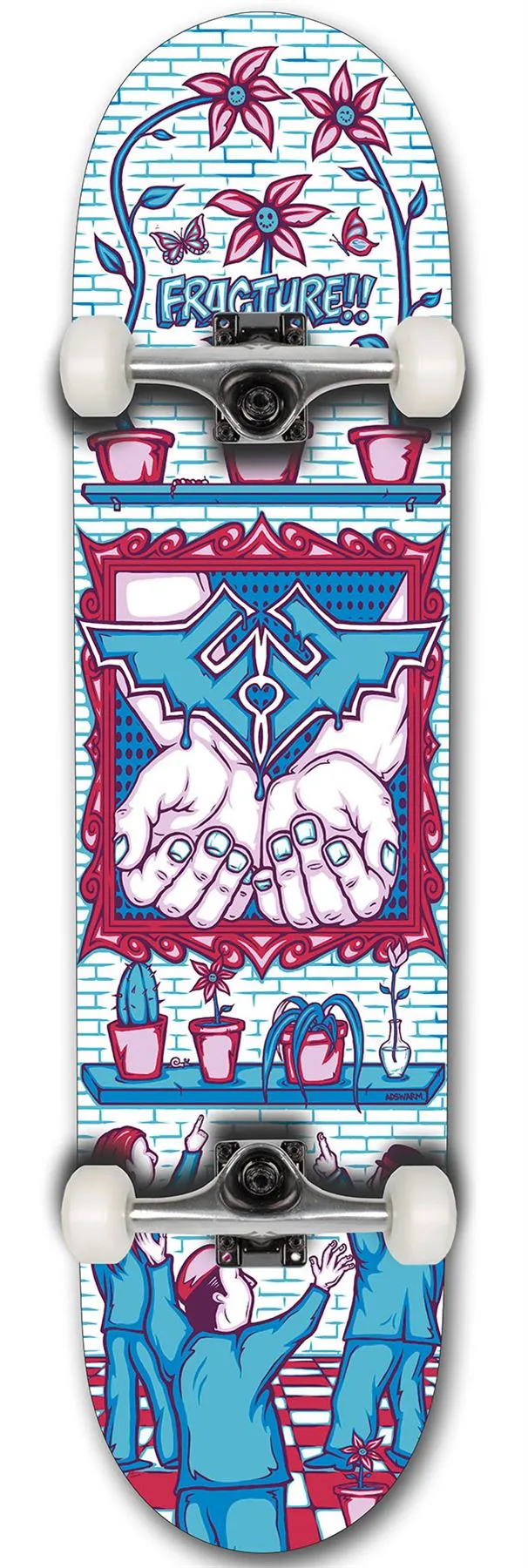 Fracture x Adswarm Mini Junior Complete Skateboard - 7.25"