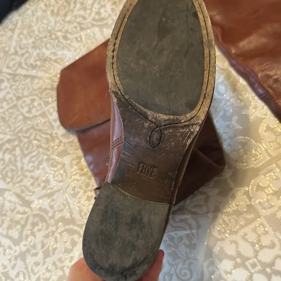 Frye Clara Over The Knee Redwood Extended Calf Boot size 10M