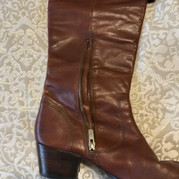 Frye Clara Over The Knee Redwood Extended Calf Boot size 10M