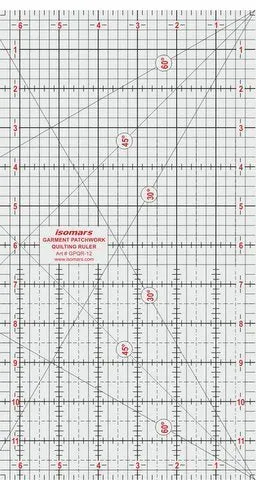 Garment Patchwork Quilting Ruler (12") with Cutting Mat A3