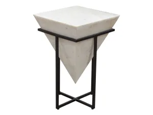 GEMSTONE ACCENT TABLE - WHITE
