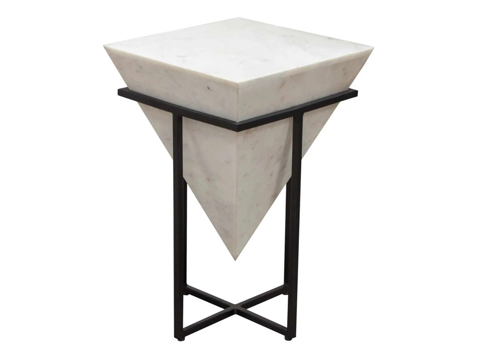 GEMSTONE ACCENT TABLE - WHITE