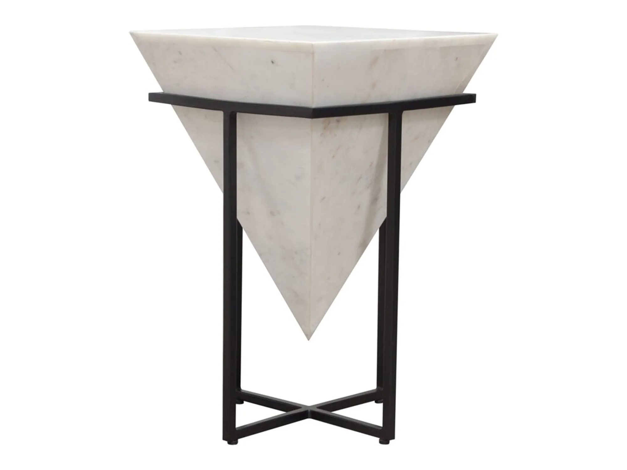 GEMSTONE ACCENT TABLE - WHITE