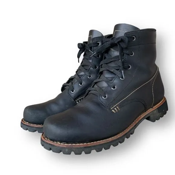 Georgia Boot Small Batch Black Boot Leather 6” Work Men’s size 12 Wide