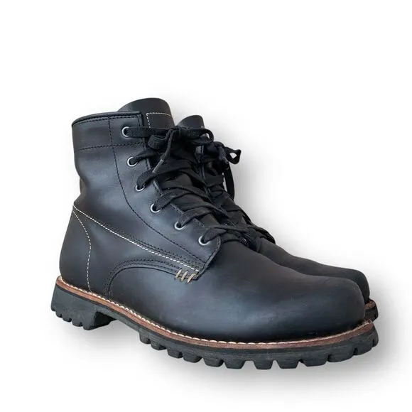 Georgia Boot Small Batch Black Boot Leather 6” Work Men’s size 12 Wide