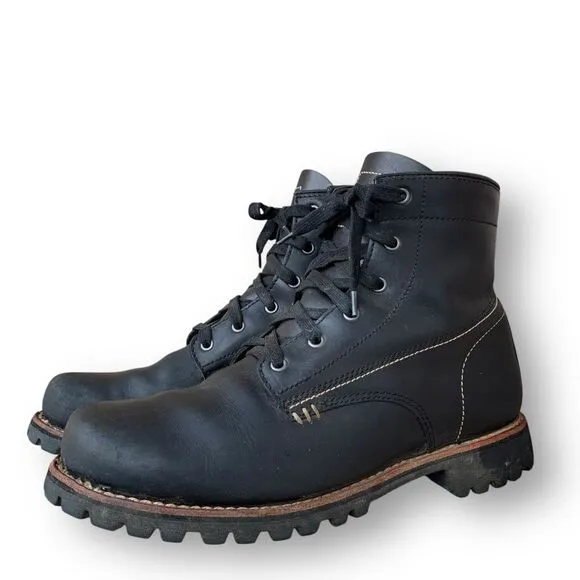 Georgia Boot Small Batch Black Boot Leather 6” Work Men’s size 12 Wide