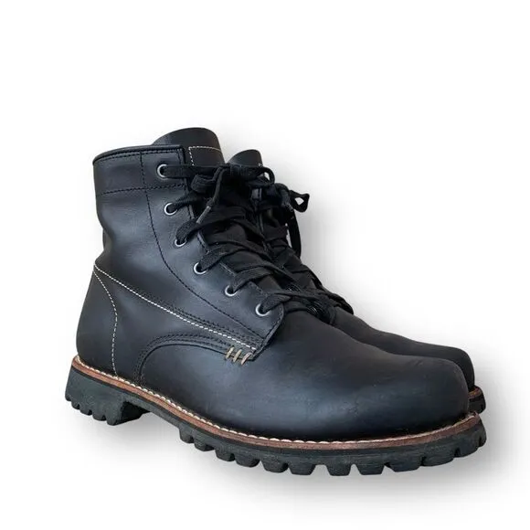 Georgia Boot Small Batch Black Boot Leather 6” Work Men’s size 12 Wide
