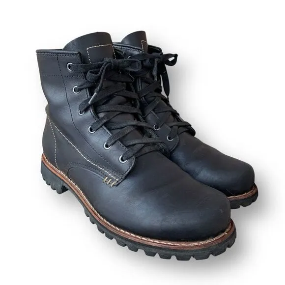 Georgia Boot Small Batch Black Boot Leather 6” Work Men’s size 12 Wide