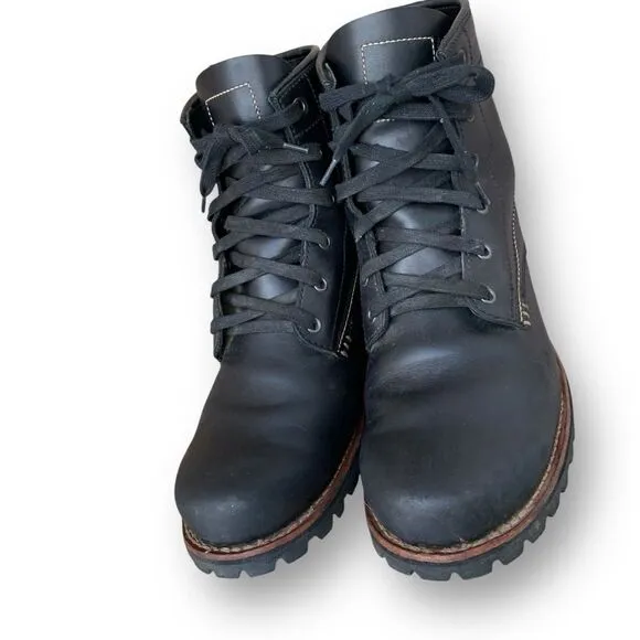 Georgia Boot Small Batch Black Boot Leather 6” Work Men’s size 12 Wide